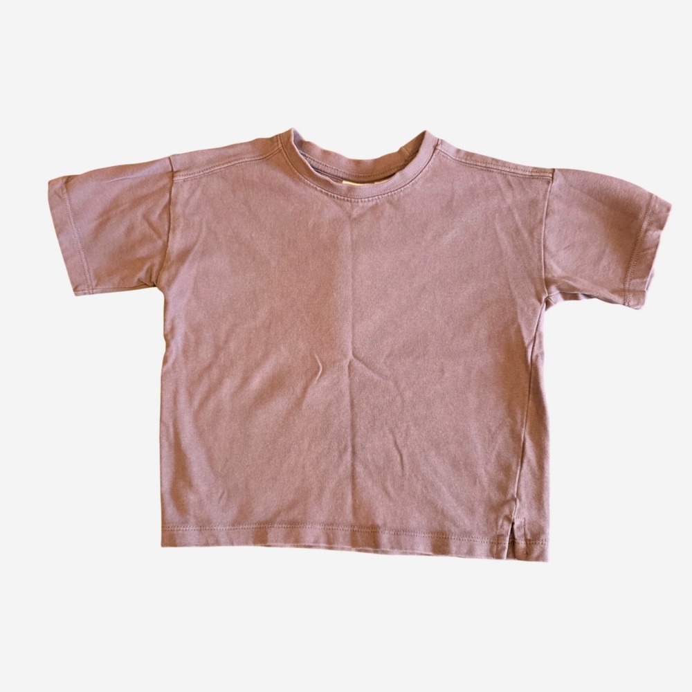Zara Kids Mauve Purple Short Sleeve Crew Neck T-Shirt Size 4 Years 104cm